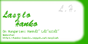 laszlo hanko business card