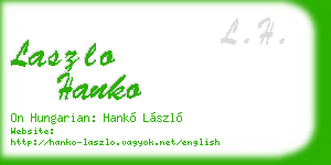 laszlo hanko business card